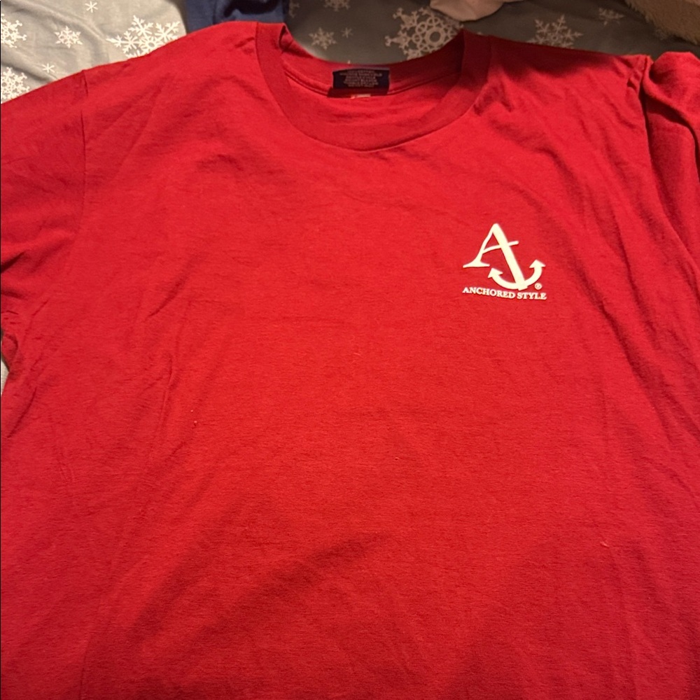 Red Men's Anchored Style T-Shirt